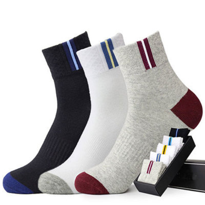 Ten Pairs Free Shipping Men's Socks Spring/Summer Cotton Mid-Calf Length Socks Sports Business Socks Sweat-Absorbent Breathable Stall Students' Socks