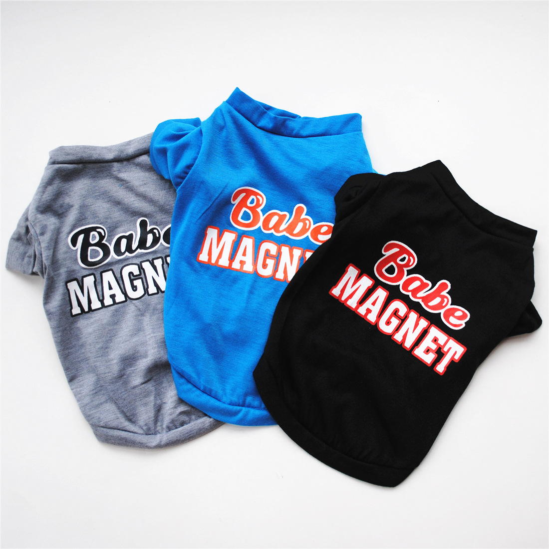 厂家直销  春秋狗狗衣服 棉质t恤 短袖  舒适