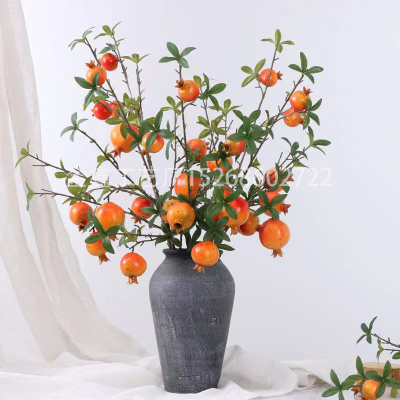 1Pcs Fake Artificial Rose Fruit Pomegranate Berries Red Yellow Bouquet Floral Garden Home Decor Berries diy Artificial f