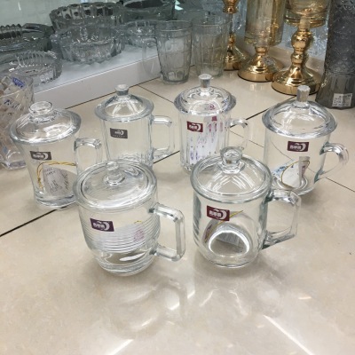 Glass with Handle Universal Color Box Glass with Handle Environmentally Friendly Home Tea Cup with Lid