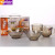 Egleya Kangfu Glass Bowl 3-Piece Set Amber Salad Bowl Brown Rice Bowl Creative Souvenirs