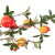 8Heads Riped Pomegranate branch with leaves red Artificial flowers for home garden DIY decoration berry flores artificia