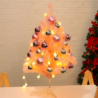 Pink Small Christmas Tree 60cm Christmas Ball Package Tree Mini Desktop Decoration Christmas Decoration Christmas ball