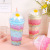 Summer Crushed Ice Cup Double-Layer Plastic Cup Creative Egg Cup Portable Office Household Korean Style Internet Celebrity Straw Cup