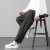 2021 Autumn New Men's Casual Pants Multi-Pocket Workwear Straight Trend Solid Color Ordinary Cropped Casual Pants