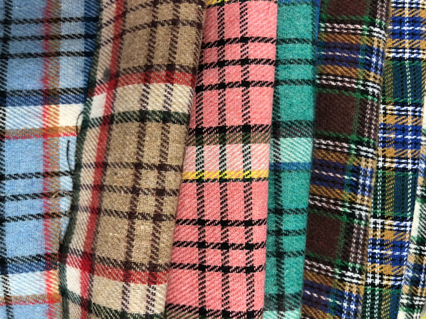 现货四季磨毛涤棉 格子面料饰品帽子宠物用品箱包鞋女装衬衫裙子等