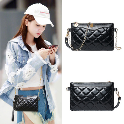 Women's Bag Fashion Embroidery Mobile Phone Bag 2021 Japanese and Korean New Internet Celebrity Diamond Embroidered Square Bag Shoulder Crossbody Small Bag Fashion