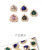 New Glass DIY Inlaid Ornament Accessories Clothing Accessories Ornament Accessories Wholesale Welding Chain Peach Heart
