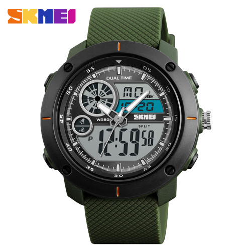 skmei fashion luxury hot selling sports watch men‘s multi-functional dual display electronic watch student waterproof watch men