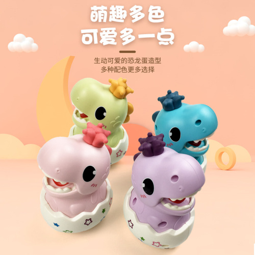 Cross-Border Cartoon Press Dinosaur Toy Car TikTok Same Promotion Back Gift Chenghai Children Stall Toys 