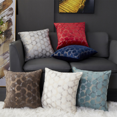 Modern Minimalist Furnishings Hexagonal Pillow Digital Printed Pillowcase Hotel Model Room Office Lumbar Cushion Cushion