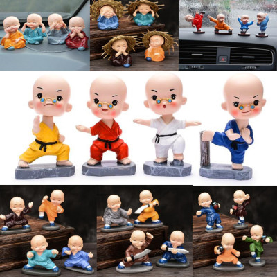 Car Decoration Shaolin Kung Fu Boxing Sibu Monks Resin Decorations