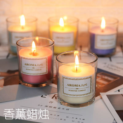 Furnishings Ornaments Bathroom Cold Red and White Aroma Joss Sticks Same Style Bathroom Aromatherapy Candle Small Candle