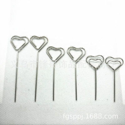 Self-Produced and Self-Sold Large Sized Creative Heart-Shaped Note Clip Features Message Folder Creative Business Card Holder Metal Clip