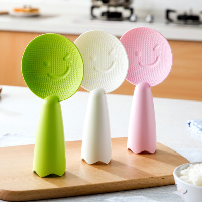 Household Rice Spoon Non-Stick Smiling Face Rice Spoon Plastic Rice Cooker Rice Scoop Rice Cooker Rice Spoon Korean Rice Spoon