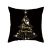 Christmas Pillow Cover 2021 Black Gold Series Amazon Peach Peel Printing Home Pillow Cross-Border Sofa Cushion