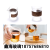 Borosilicate Tea Set Wooden Handle Tea Cup Heat-Resistance Glass Bamboo Handle Cup High Boron Glass Hammer Pattern Scale Cup