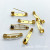 Self-Produced and Self-Sold 25mm Gold Simple Needle Safety Pin Badge Pin Two-Hole Pin Three-Hole Pin