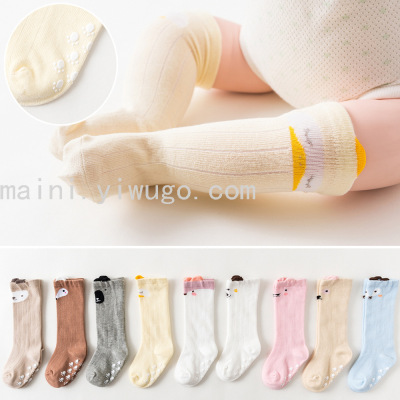 Spring and Autumn Cartoon Dispensing Baby's Socks Cotton Newborn Long Tube over Knee Socks Baby Non-Slip Socks