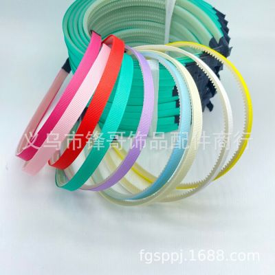 Manufacturers Supply Double Row Teeth Outer Flat 1cm Wide Plastic Cloth Wrapper Headband Color Head Buckle