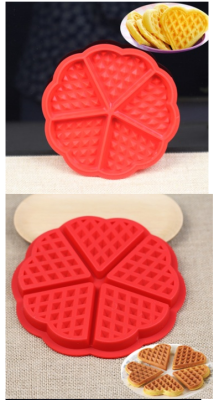 5-Piece Flower-Shaped Heart-Shaped Silicone Waffle Mold