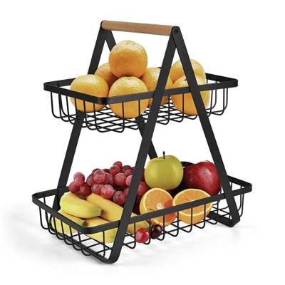 Removable Fruit Basket Kitchen Living Room Desktop Storage Rack Bread Basket Portable Fruit Bowl