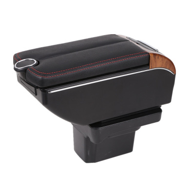 Double Open Cover Imitation Peach Wood Automobile Armrest Box Cover Wholesale Foreign Trade General Car Interior Decoration Armrest Storage Box