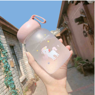 Heat-Resistant Transparent Glass Female Portable Student Water Cup