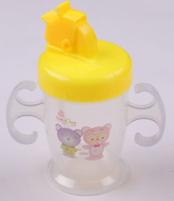 2021 New Infant No-Spill Cup Chicken Head Suction Cup with Handle Kettle Drop-Proof and Leak-Proof Water Cup