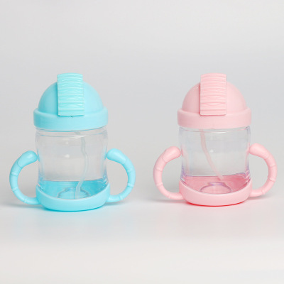 Baby Water Glass Children's Straw Cup with Handle Leak-Proof Cup Kindergarten Water Bottle No-Spill Cup