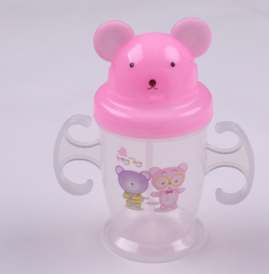 2021 Children's Cartoon Bear Water Bottle Belt Handle Water Cup for Kindergarten Water Cup