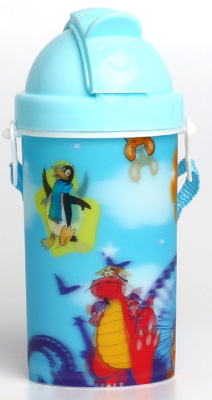 Children's 3D Water Cup Cartoon Cute Kindergarten Water Bottle Leak-Proof Shatter Proof Water Cup