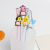 Creative Erasable Pp Pendant Chain Gel Pen Cartoon Animal Water-Based Paint Pen Primary and Secondary School Students Writing Ball Pen Signature Pen Stationery