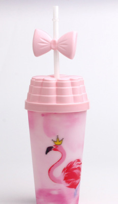21 New 3D Suction Cup with Straw Cartoon Cup