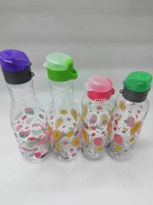 Lanyard Plastic Transparent Drinking Cup Fruit Printed Drinking Cup Sports Cup