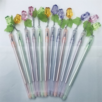 Korean Stationery Cartoon Creative Cute Pendant Fruit Pendant Gel Pen Girl Heart Black Gel Ink Pen Students' Supplies