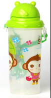 Children's Straw Cup Leak-Proof Summer Travel Straight Drink Cup Kindergarten Plastic Cup without Handle