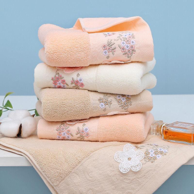 Embroidered Towel Face Washing Bath Household Adult Men's and Women's PA All Cotton Soft Absorbent Lint-Free Decals Gift Set