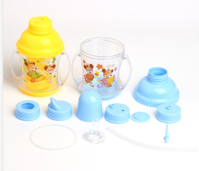 2021 New Children's Cups Five-Piece Direct Drink No-Spill Cup Drop-Resistant Leak-Proof Cup