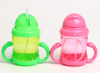 4 Color Duck Headband Handle Plastic Water Cup Infant Training Cup