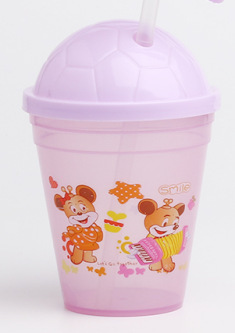 300ml Absorbent Cup Cartoon Cute Printing Cup Drop-Proof and Leak-Proof