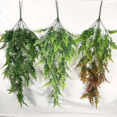 Artificial Spray Color Fern Leaf Persian Leaf Wall Hanging Rattan Fake Leaves Plant Home Decorative Greenery Plastic Water Plant Flower