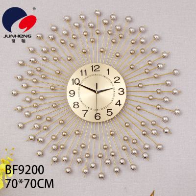 Creative Simple Clock Iron Decoration Living Room Wall Clock Fashion Home Background Wall Decoration High-End Restaurant Wall Mounted Clock