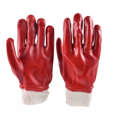 Screw PVC Red Oil-Resistant Gloves