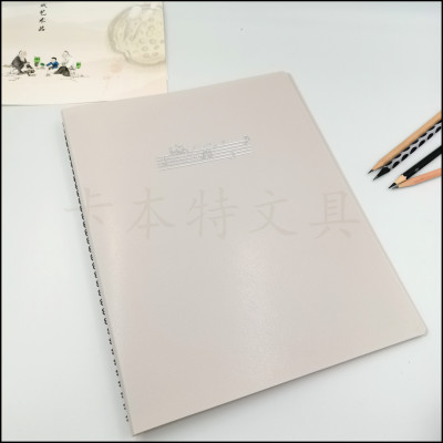 Frosted Sheet Music Folder Sheet Music Folder Student 50-Page Coil Test Paper Clip Factory Direct Sales Storage Book Piano Music Score