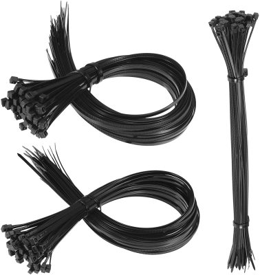 Nylon Cable Tie 12 "17.7" 25 "Long 0.14" 0.1 "Wide Self-Locking Zipper Cable Tie Black
