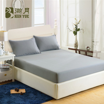 Factory Direct Sales Solid Color Sanding Mattress Cover Solid Color Fitted Sheet Hotel Mattress Simmons Protective Cover Single Piece One Piece Dropshipping