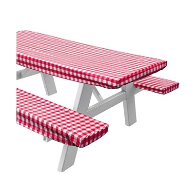 PVC + Flannel Elastic Band Plastic Plaid Tablecloth Rectangular Printed Waterproof Oil-Proof Hotel Household Supplies