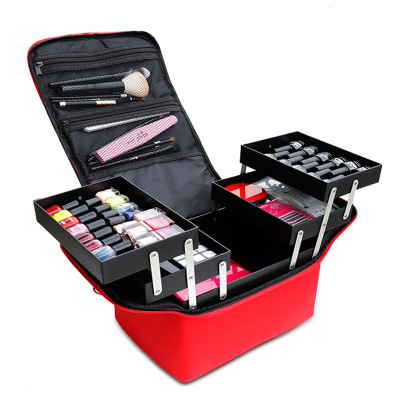 Direct Sales Portable Simplicity Portable Makeup Beauty Manicure Cosmetic Bag Large Capacity Travel Storage Bag Portable Cosmetic Case