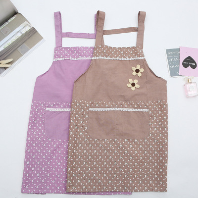 Original Design Hand-Wiping Apron Women's Simple Apron Household Kitchen Sleeveless Apron with Rag Waterproof and Oil-Proof